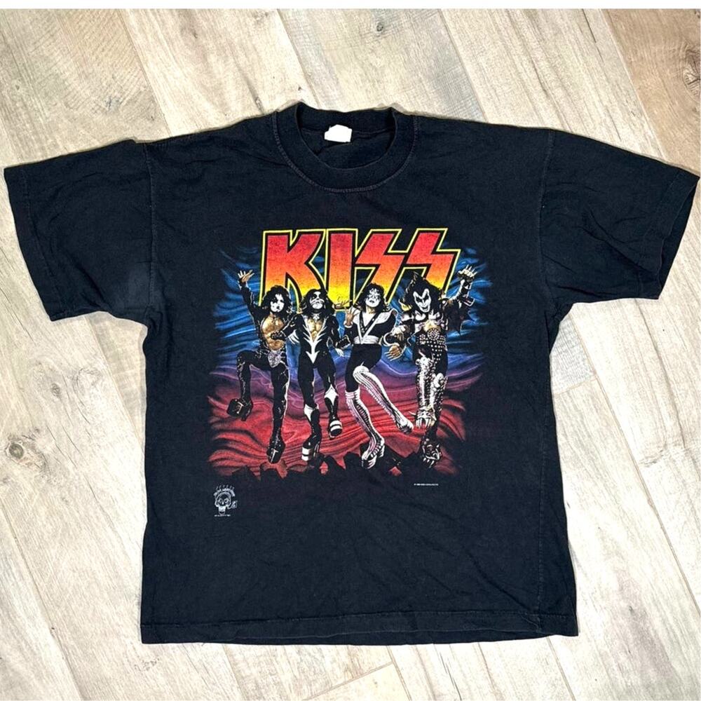 Kiss Vintage 1996 Destroyer 20 Years Of Destruction Black T-shirt XL USA